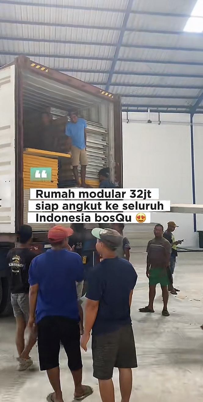 Rumah modular 32jt siap angkut ke seluruh Indonesia bosQu
